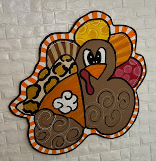 Turkey With Piece Of Pie Door Hanger