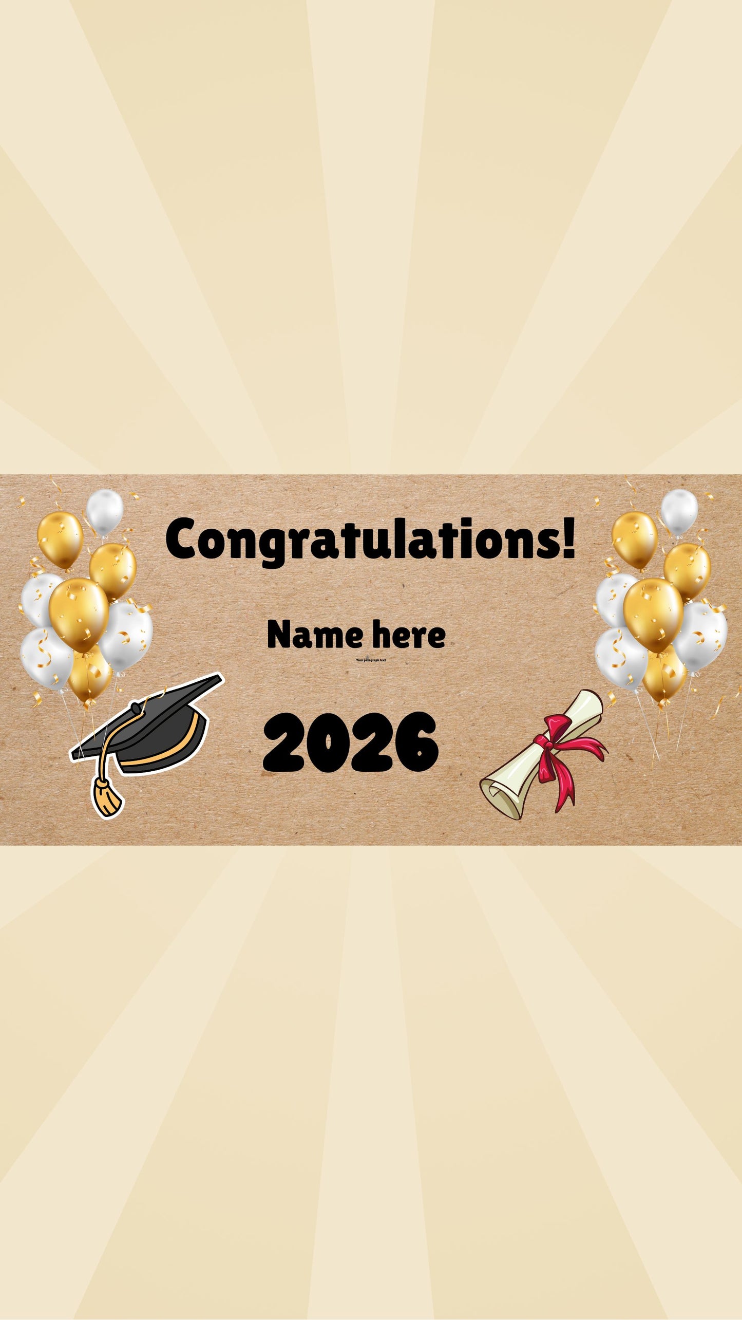 Custom Graduation Banner 2026 – Personalized Graduation Party & Porch Decor