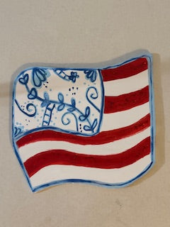 Patriotic Flag Mini Attachment | Hand-Painted Interchangeable Decor
