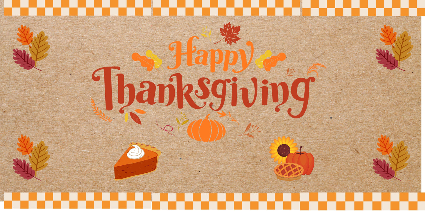 Hand-Painted Thanksgiving Banner – Festive Fall Decor for Home & Entryway