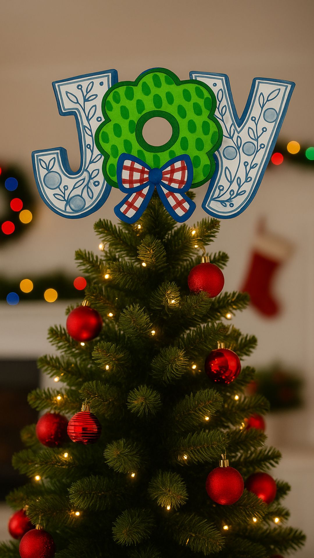 JOY Tree Topper | Handcrafted Holiday Cheer