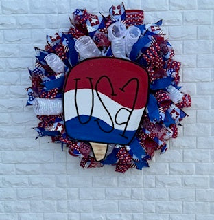 Patriotic USA Wreath | Handmade Red, White & Blue Door Décor | Perfect for Front Door, Porch, or Wall Display