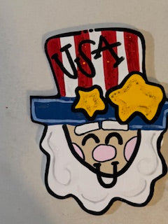 Uncle Sam Mini Attachment | Hand-Painted Interchangeable Patriotic Decor