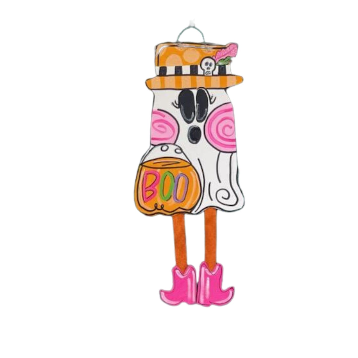 Fancy Girl Ghost Door Hanger – Hand-Painted Halloween Sass with Southern Charm