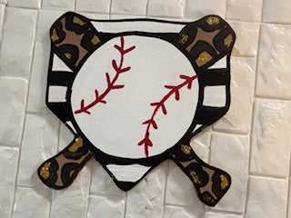 Baseball & Bats Mini Attachment | Hand-Painted Interchangeable Sports Decor