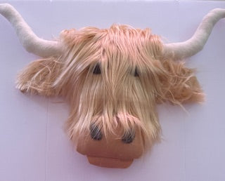 Highland Cow Wreath Attachment, Farmhouse Decor, Rustic Highland Cow Front Door Decor, Highland Cow Attachment for Wreath, Country Decor