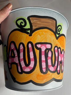 Adorable Trick or Treat Halloween bucket.