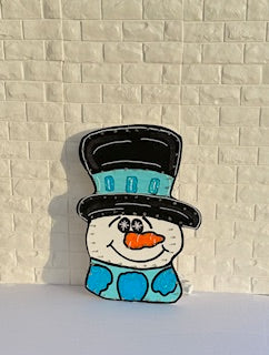 Snowman lighted tree topper, snowman front door decor, Snowman decor