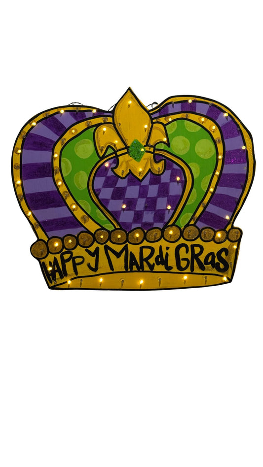 Mardi Gras Crown Tree Topper