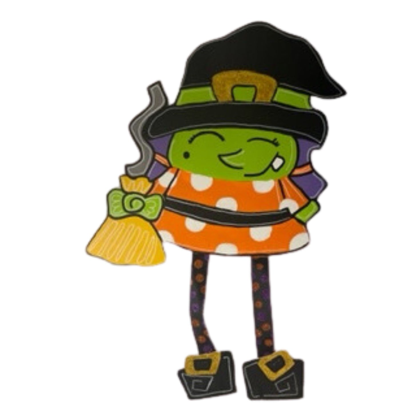 Halloween Witch Door Hanger, Halloween Witch Door Swag, Halloween Decorations, Fall Decor, Hand Painted Door Hanger, Bewitching Home Decor